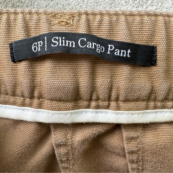 Talbots Cotton Canvas Cargo Slim Leg Pants Khaki Tan - Picture 9 of 11